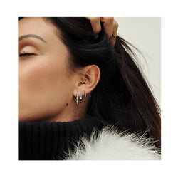 SNOW DROPS oval hoops