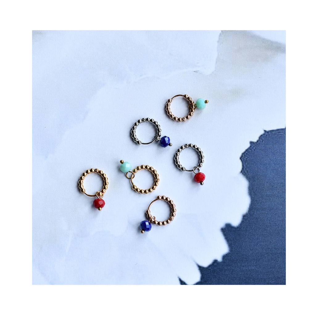 SUMMER STONE dot classic hoops / SUMMER STONE dot classic hoops