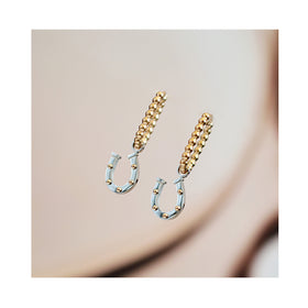 HORSE WHISPERER drop oval hoops