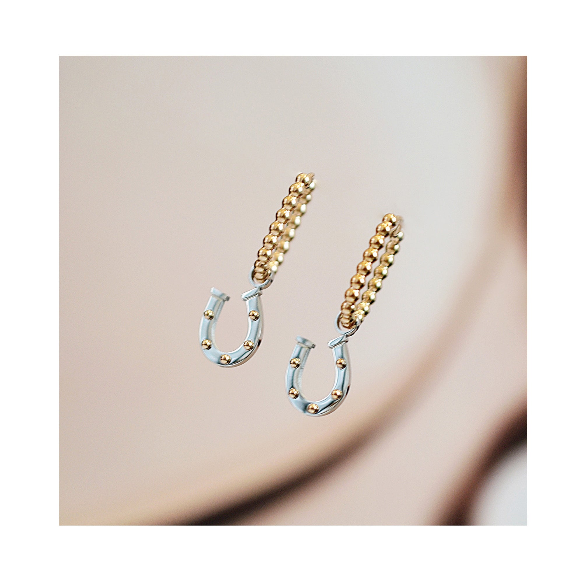 HORSE WHISPERER drop oval hoops