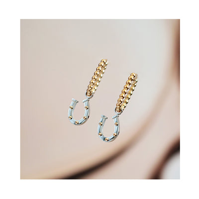 HORSE WHISPERER drop oval hoops