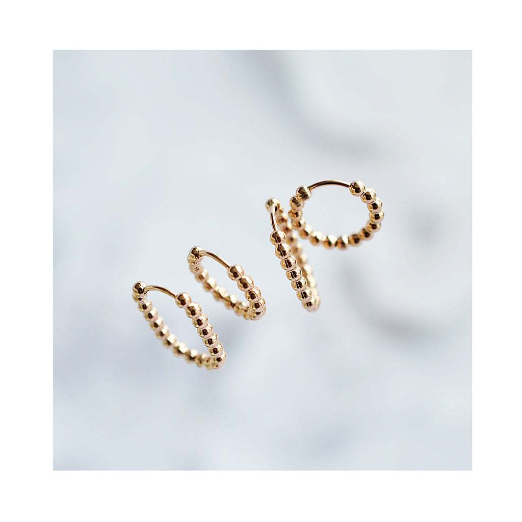 SNOW DROPS classic hoops / SNOW DROPS klasični ringovi