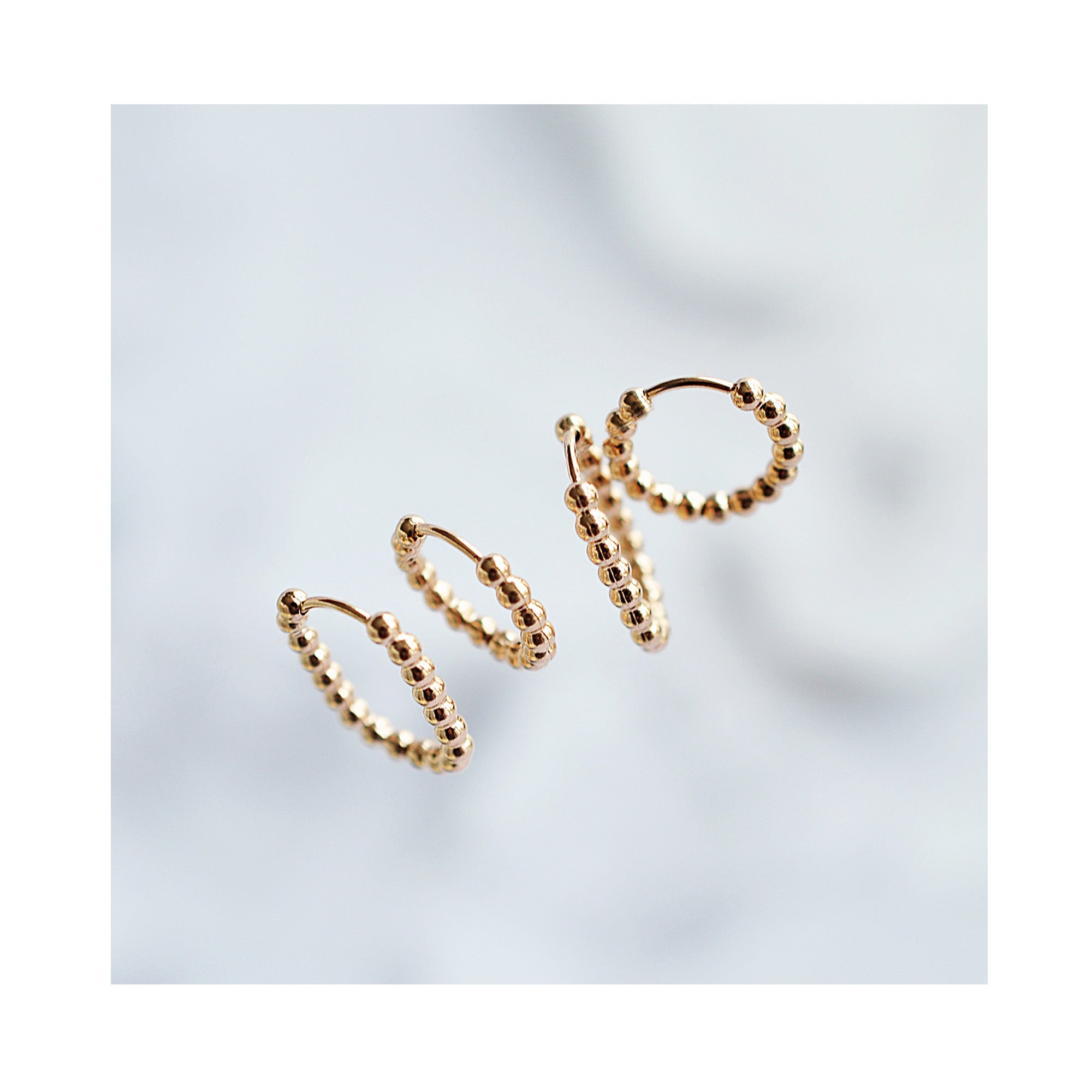 SNOW DROPS classic hoops / SNOW DROPS klasični ringovi