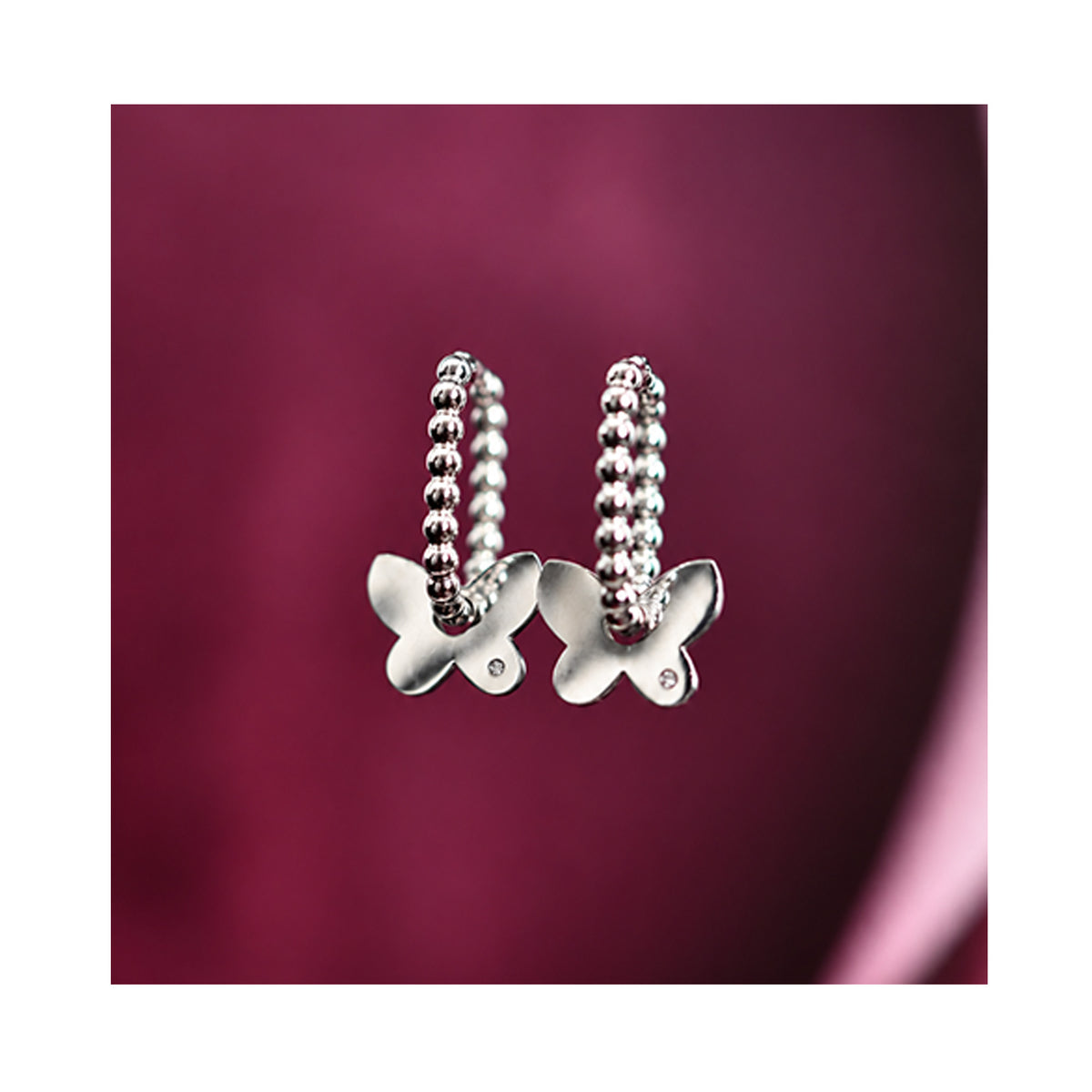 BUTTERFLY dot oval hoops / BUTTERFLY dot ovalni ringovi