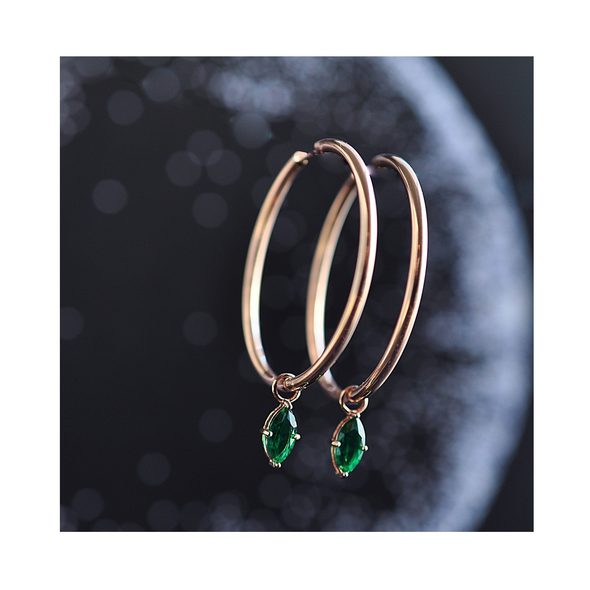 GREEN ROCK große Creolen / GREEN ROCK veliki ringovi