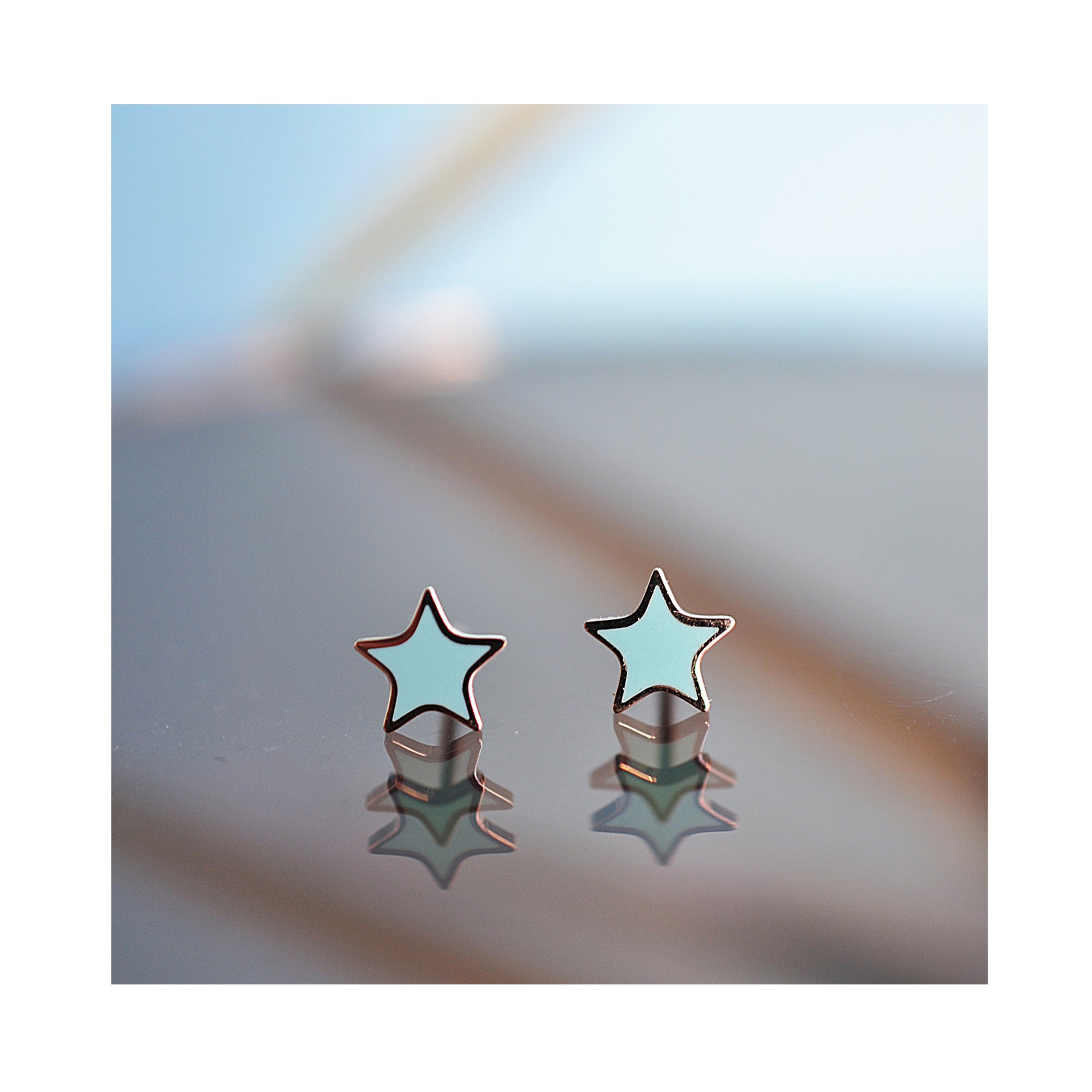 TURQUOISE WAVES stud earrings / TURQUOISE WAVES stud naušnice