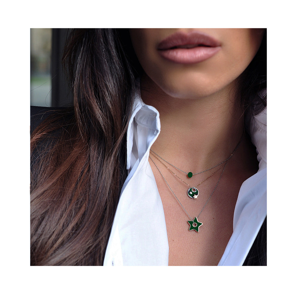 GREEN FOREST Dreifach-Halskette 