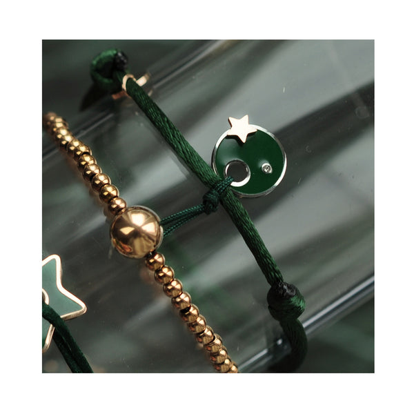 GREAT GREEN SPOT silk bracelet