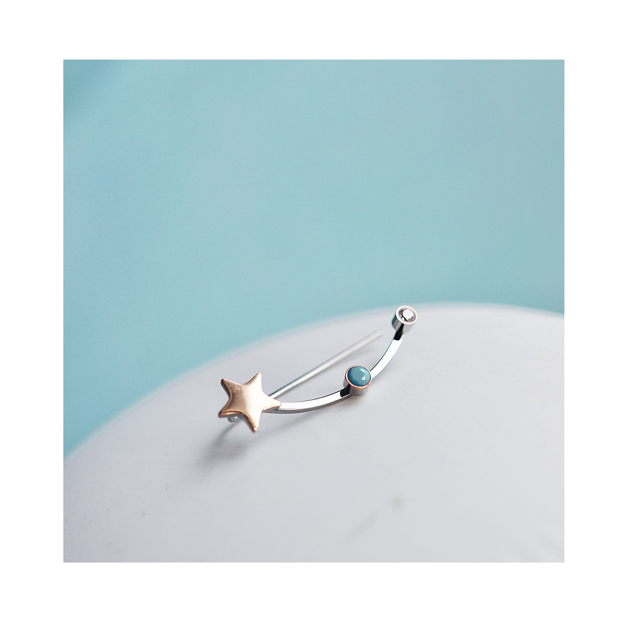 TÜRKIS ROCK magischer Ohrring