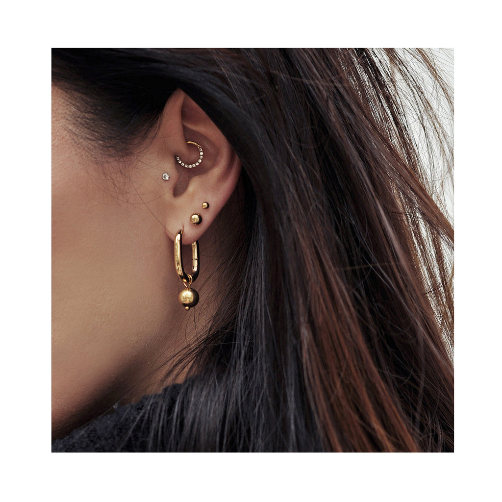 SNOW PEARL ovalni obroči / SNOW PEARL ovalni obroči