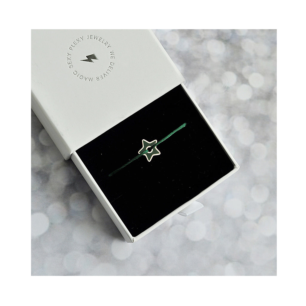 Svilena zapestnica GREEN STAR