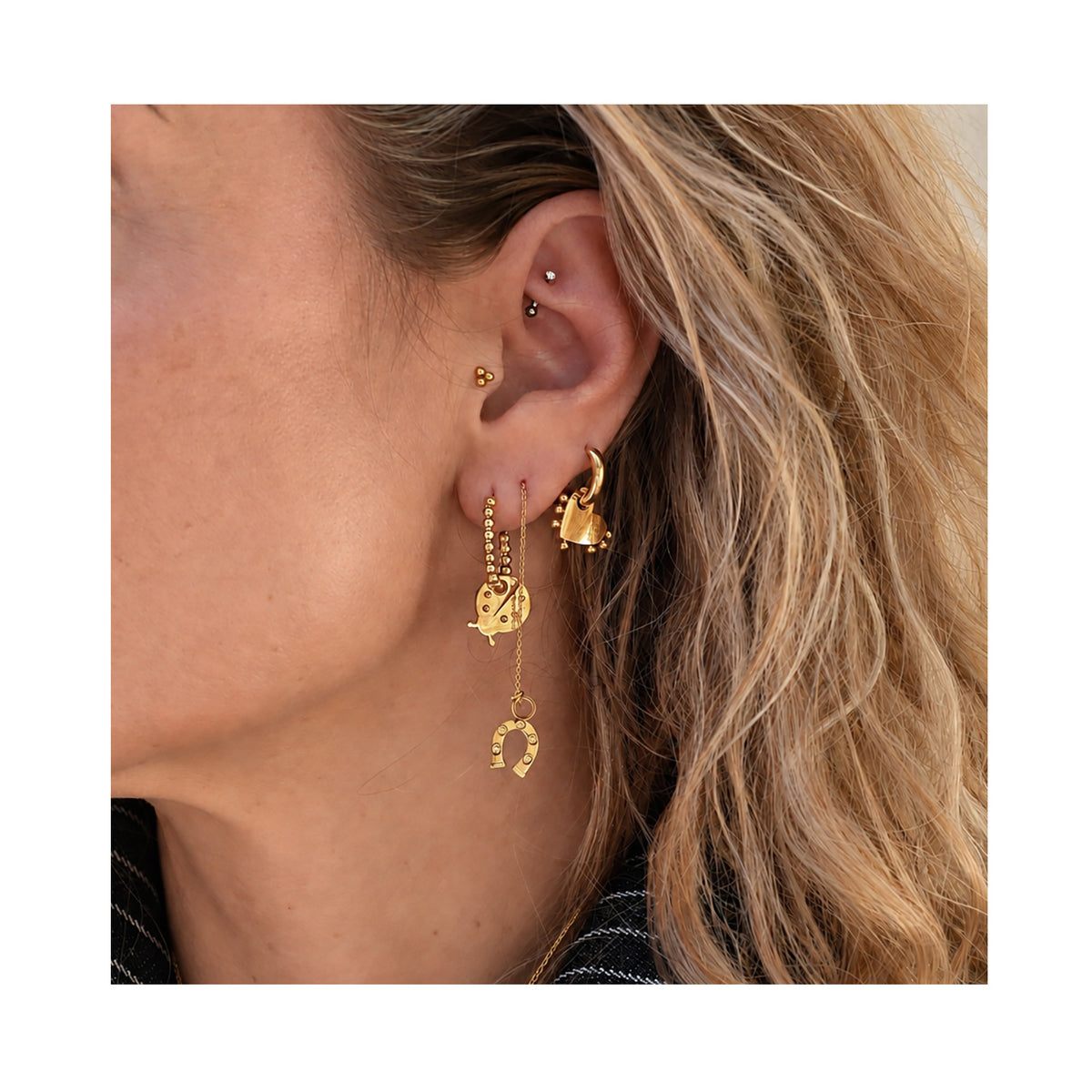 LADYBUG dot oval hoops / LADYBUG dot ovalni ringovi