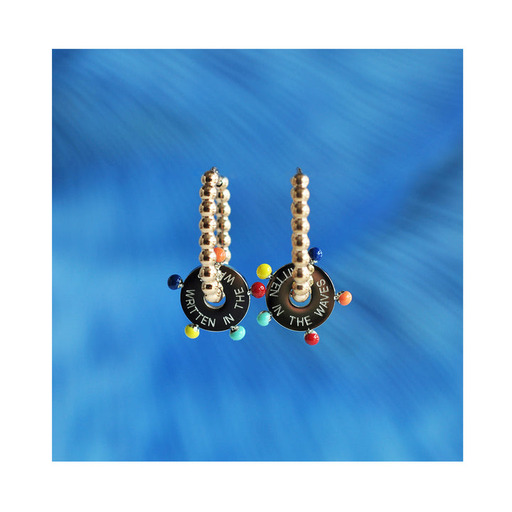 WRITTEN IN THE WAVES dot oval hoops / WRITTEN IN THE WAVES dot ovalni ringovi
