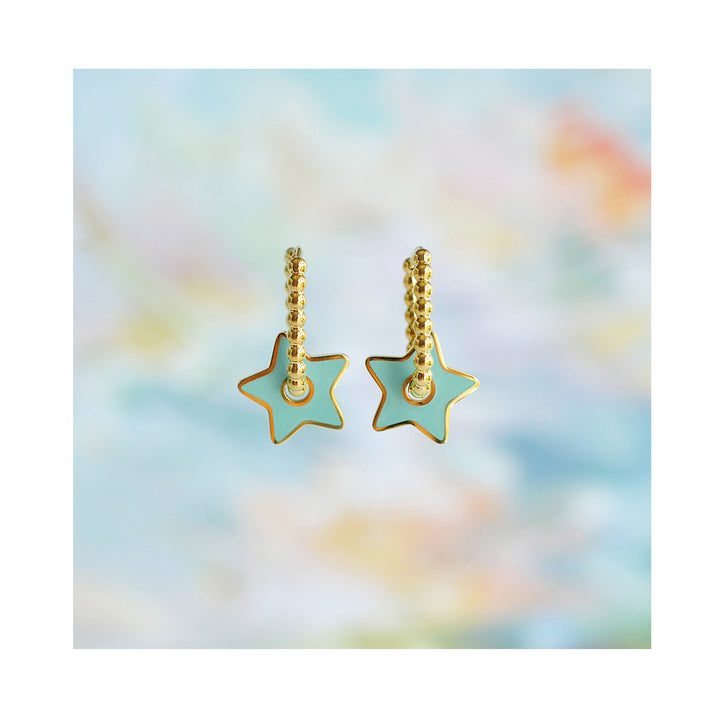 BLUE LAGOON oval drop hoops / BLUE LAGOON ovalni ringovi