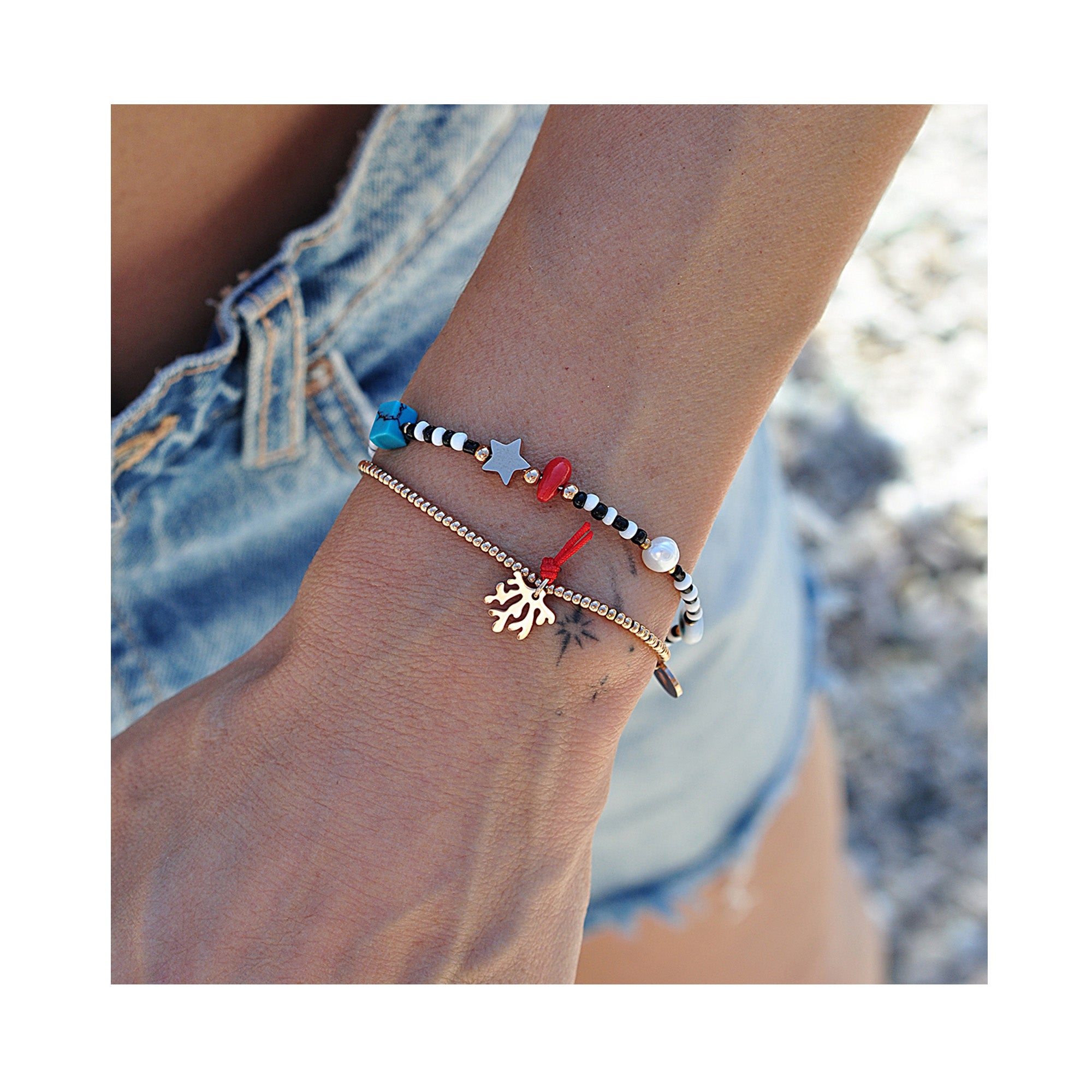 AMALFI CORAL dot bracelet / AMALFI CORAL točkasta narukvica