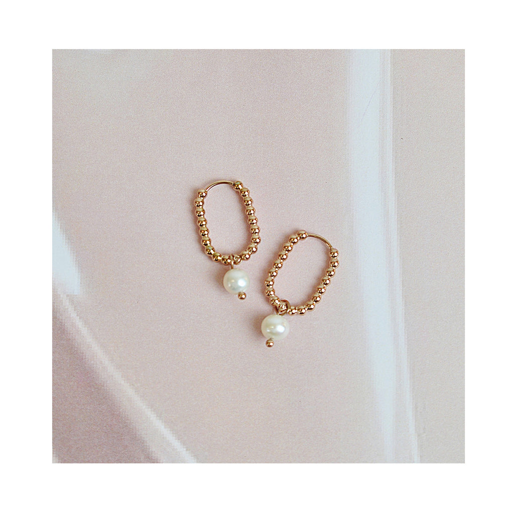 PEARL oval dot hoops / PEARL dot ovalni ringovi