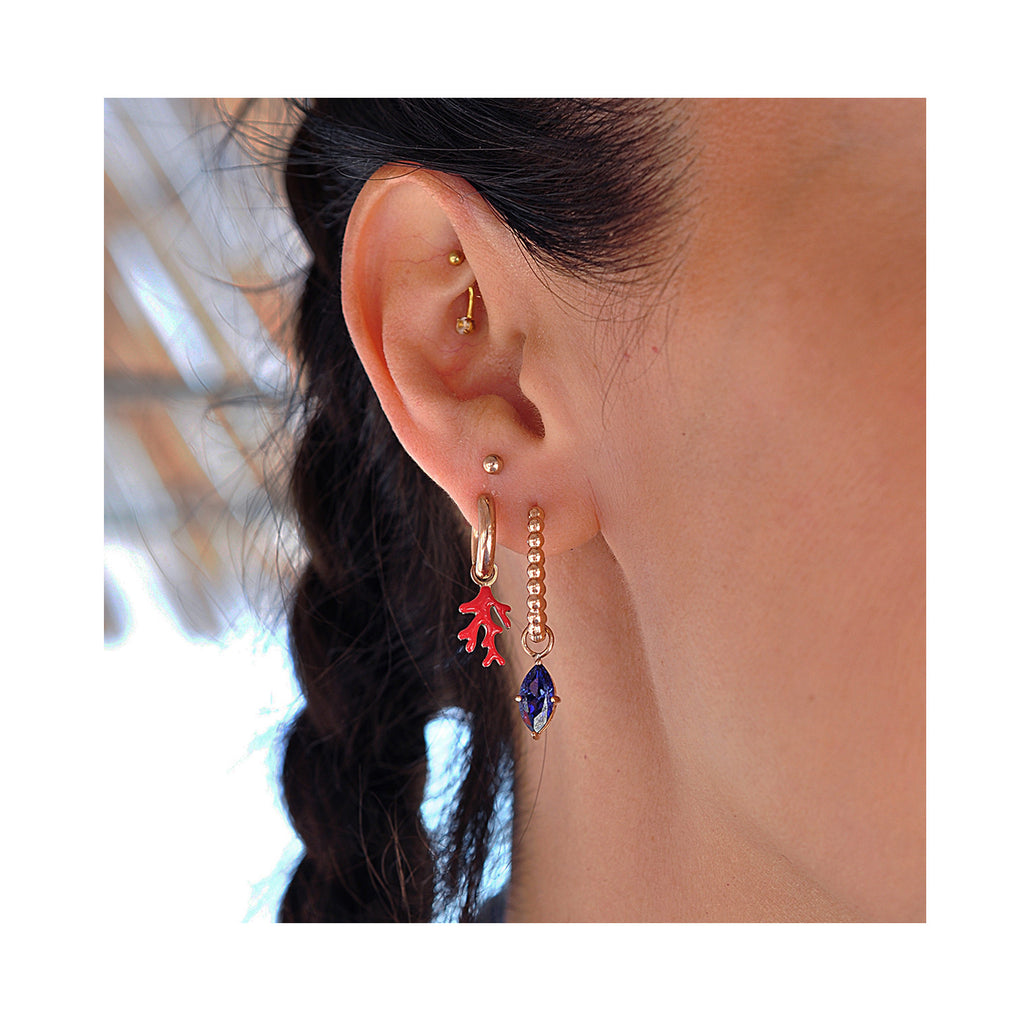 BLUE ROCK oval drop hoops / BLUE ROCK dot ovalni ringovi