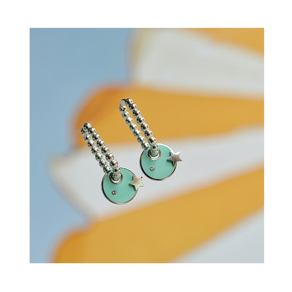 BLUE HAWAIIAN oval drop hoops / BLUE HAWAIIAN ovalni ringovi