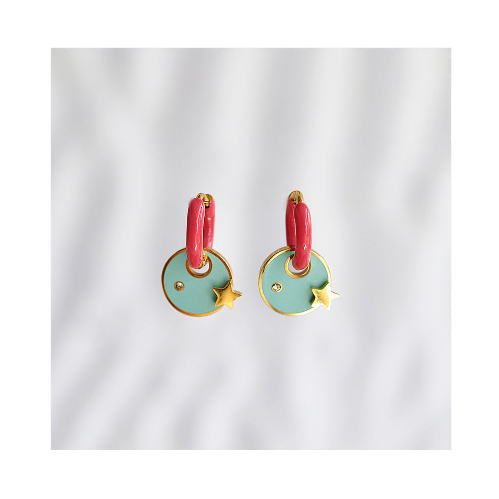 BLUE HAWAIIAN mini pink hoops / BLUE HAWAIIAN mini ringovi