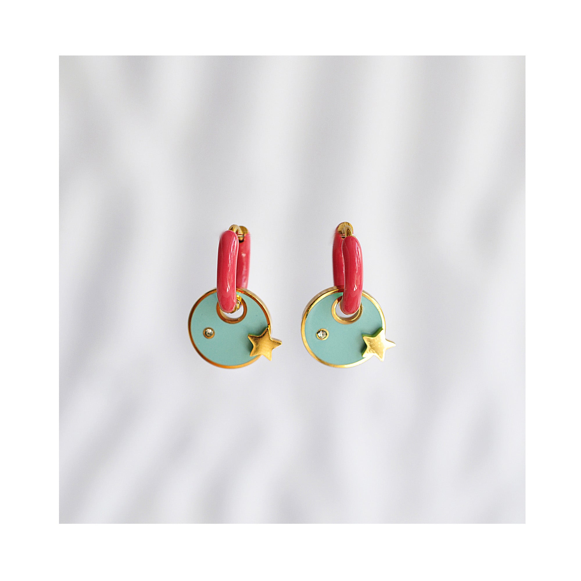 BLUE HAWAIIAN mini pink hoops / BLUE HAWAIIAN mini ringovi