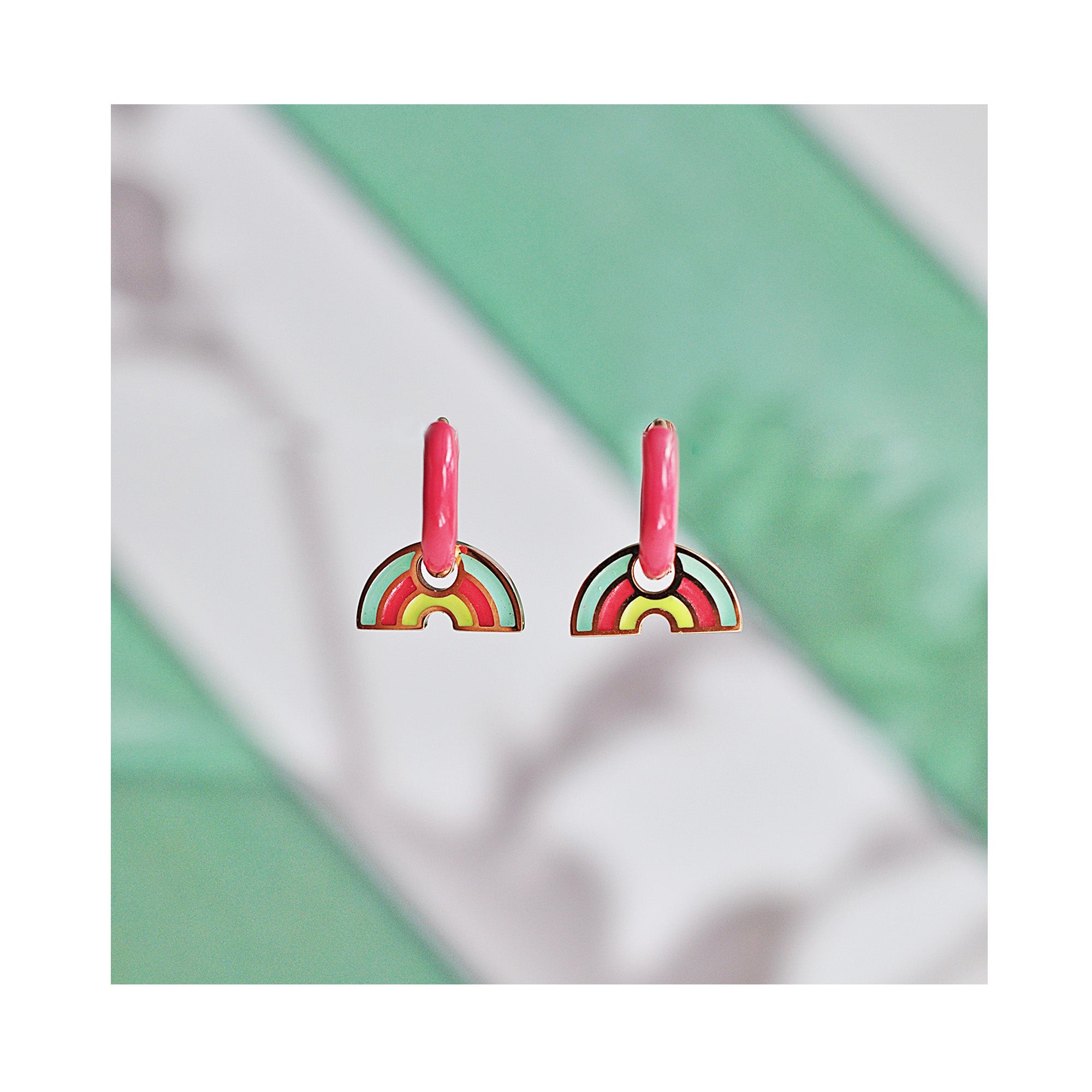 RAINBOW SANGRIA pink mini hoops / RAINBOW SANGRIA rozi mini ringovi