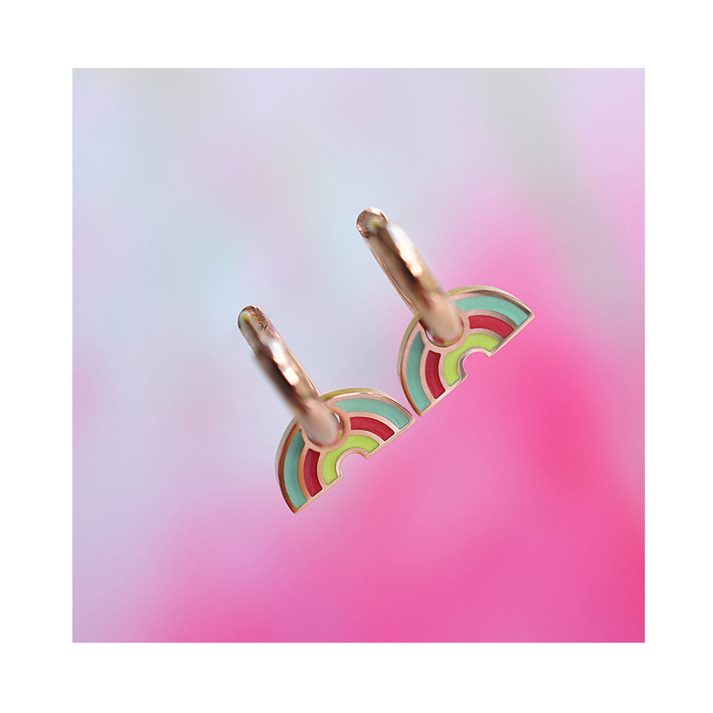 RAINBOW SANGRIA mini hoops / RAINBOW SANGRIA mini ringovi
