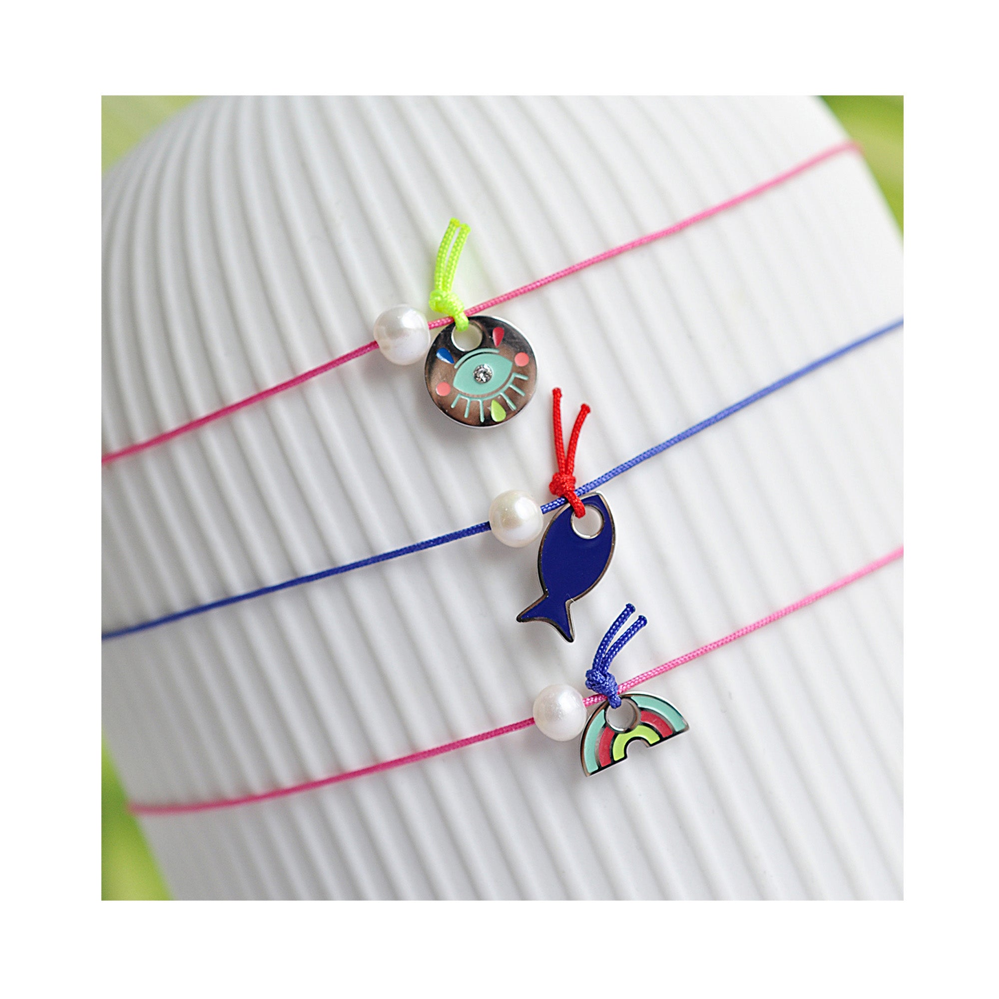 RAINBOW SANGRIA string choker necklace / RAINBOW SANGRIA ogrlica uz vrat