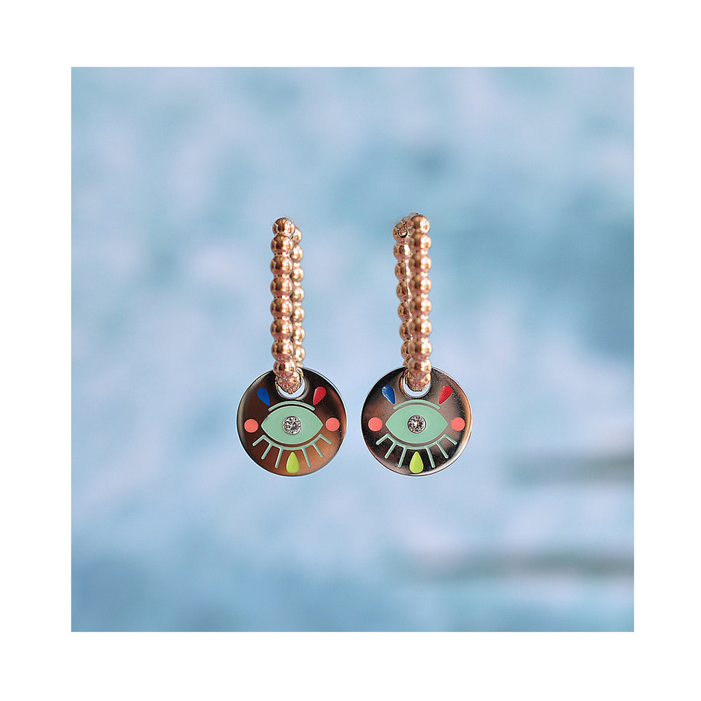 PINA COLADA oval drop hoops / PINA COLADA ovalni ring