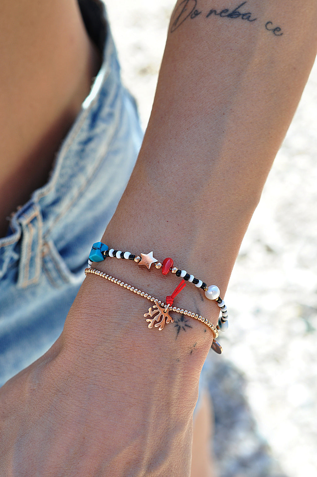 AMALFI CORAL dot bracelet / AMALFI CORAL točkasta narukvica