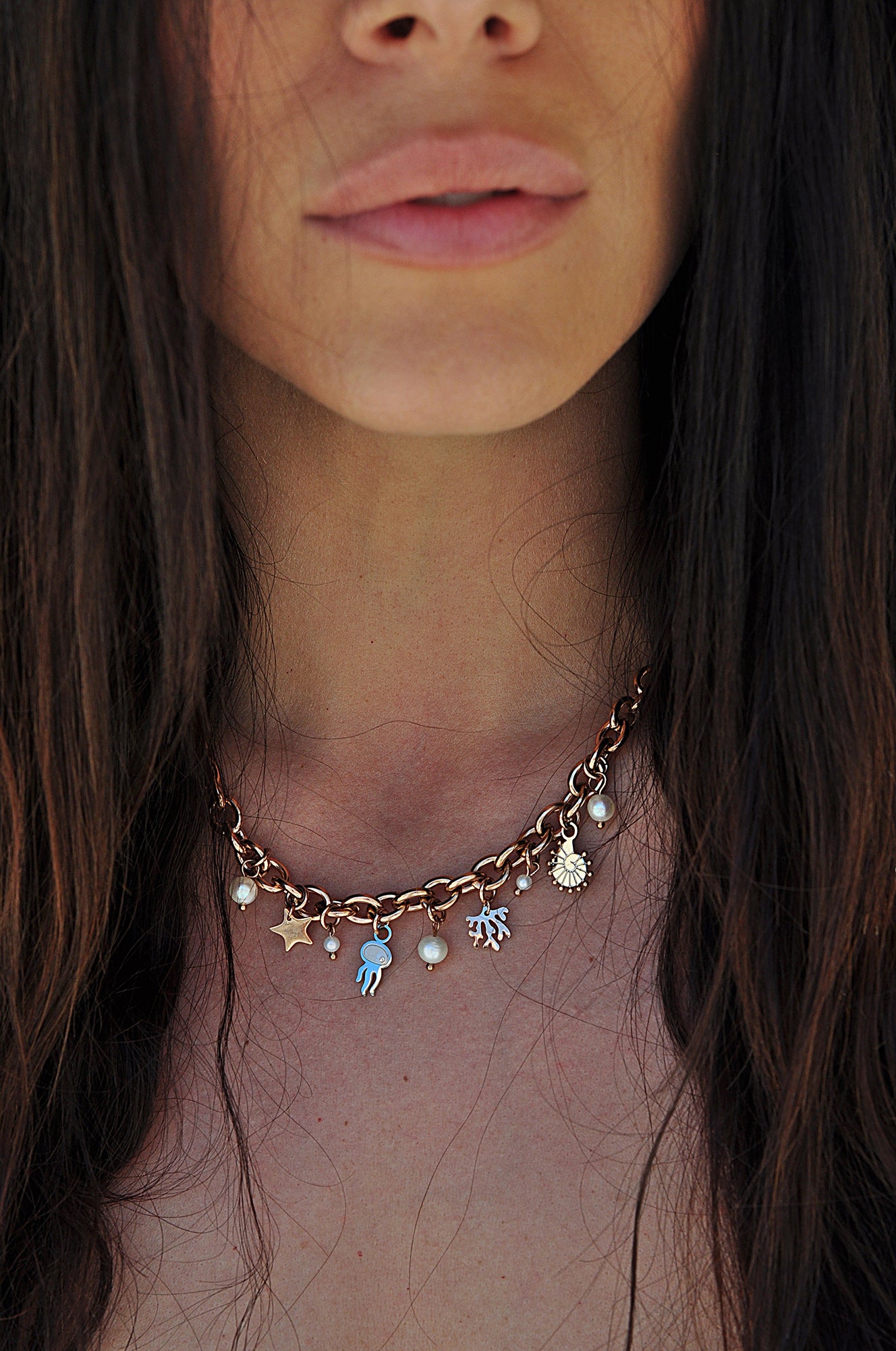 STAY SALTY BABY chunky necklace / STAY SALTY BABY ogrlica