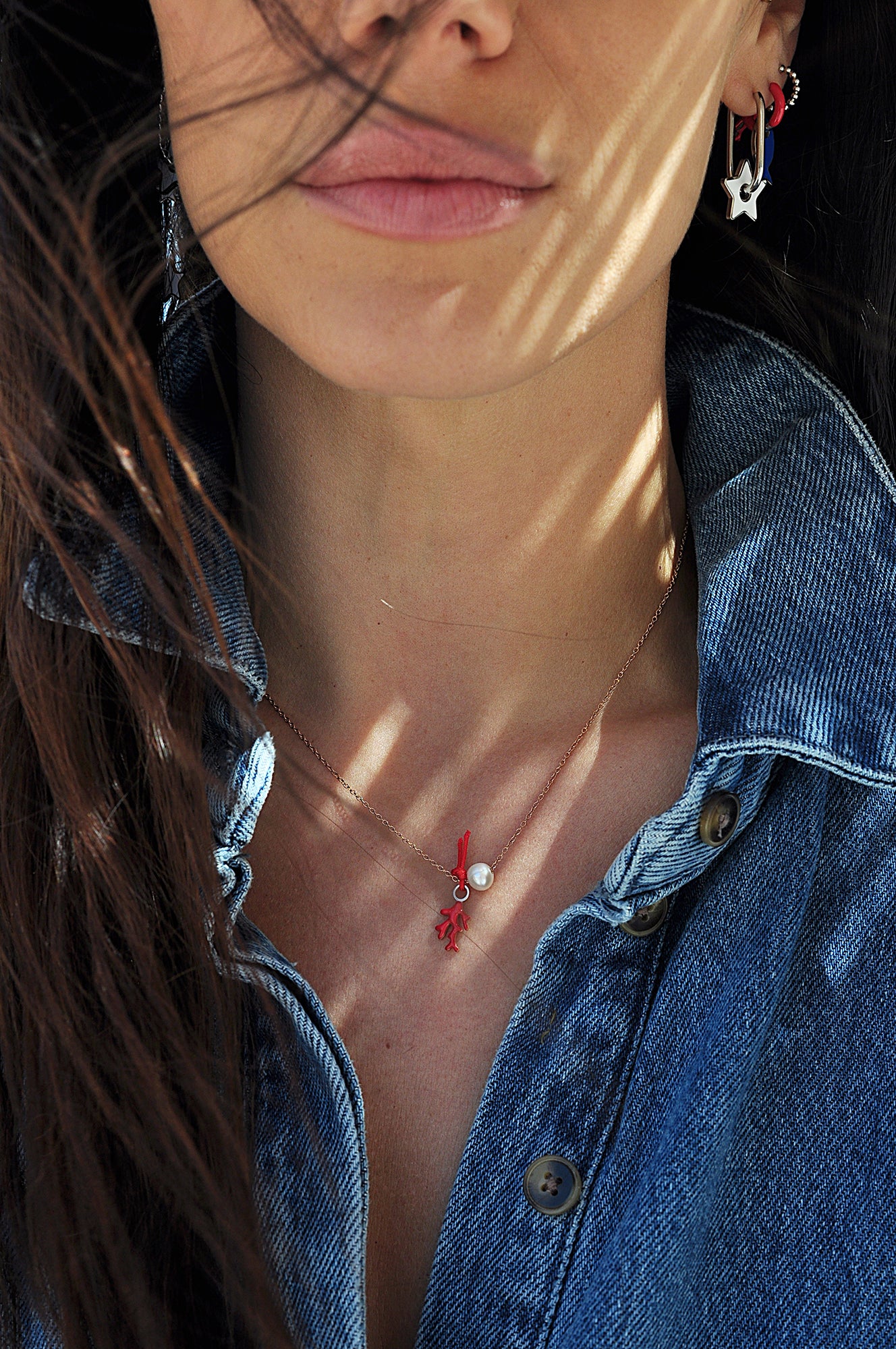 RED CORAL single necklace / RED CORAL jednostruka ogrlica