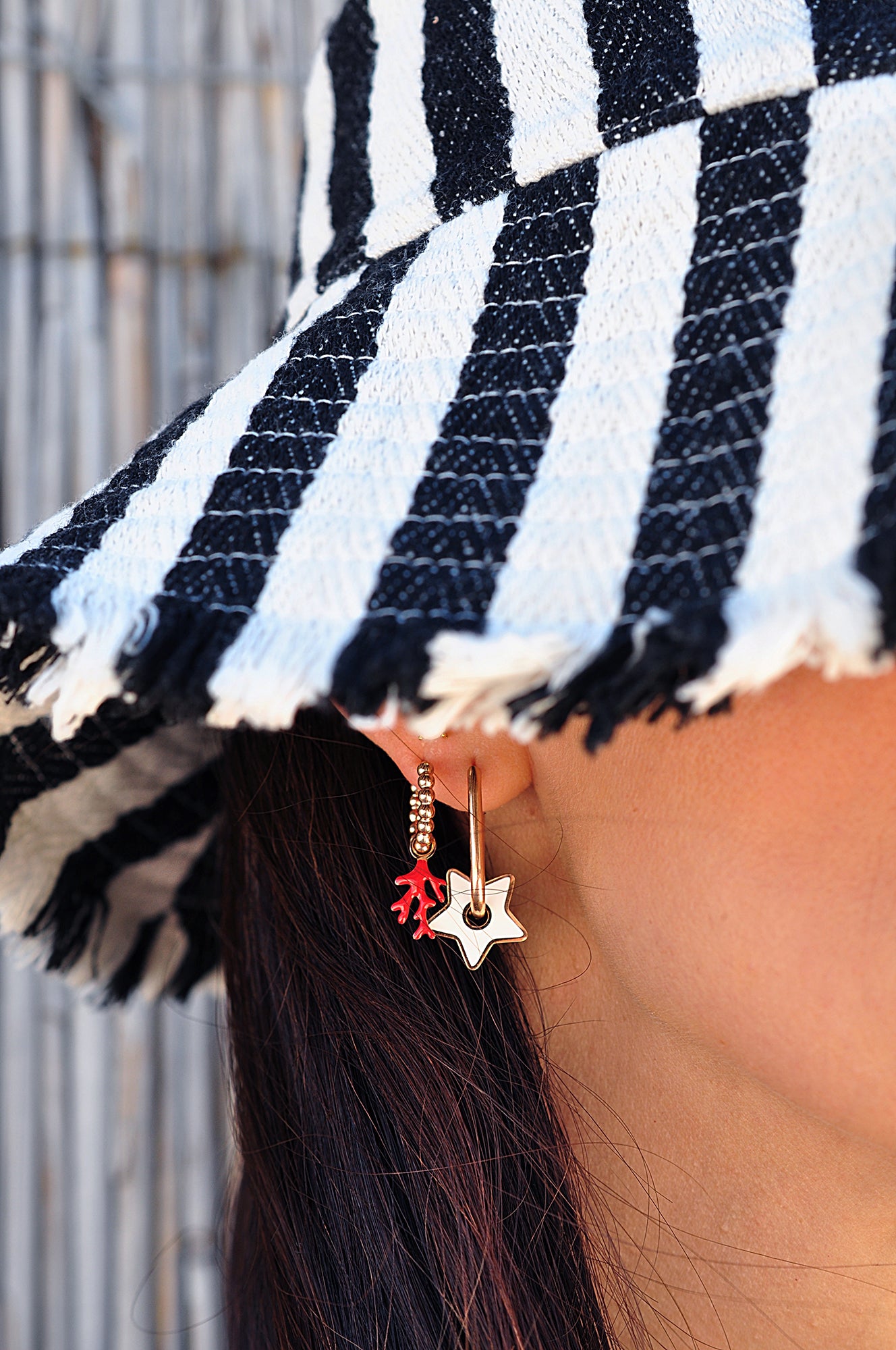 RED CORAL dot classic or mini hoops / RED CORAL dot klasični ili mini ringovi