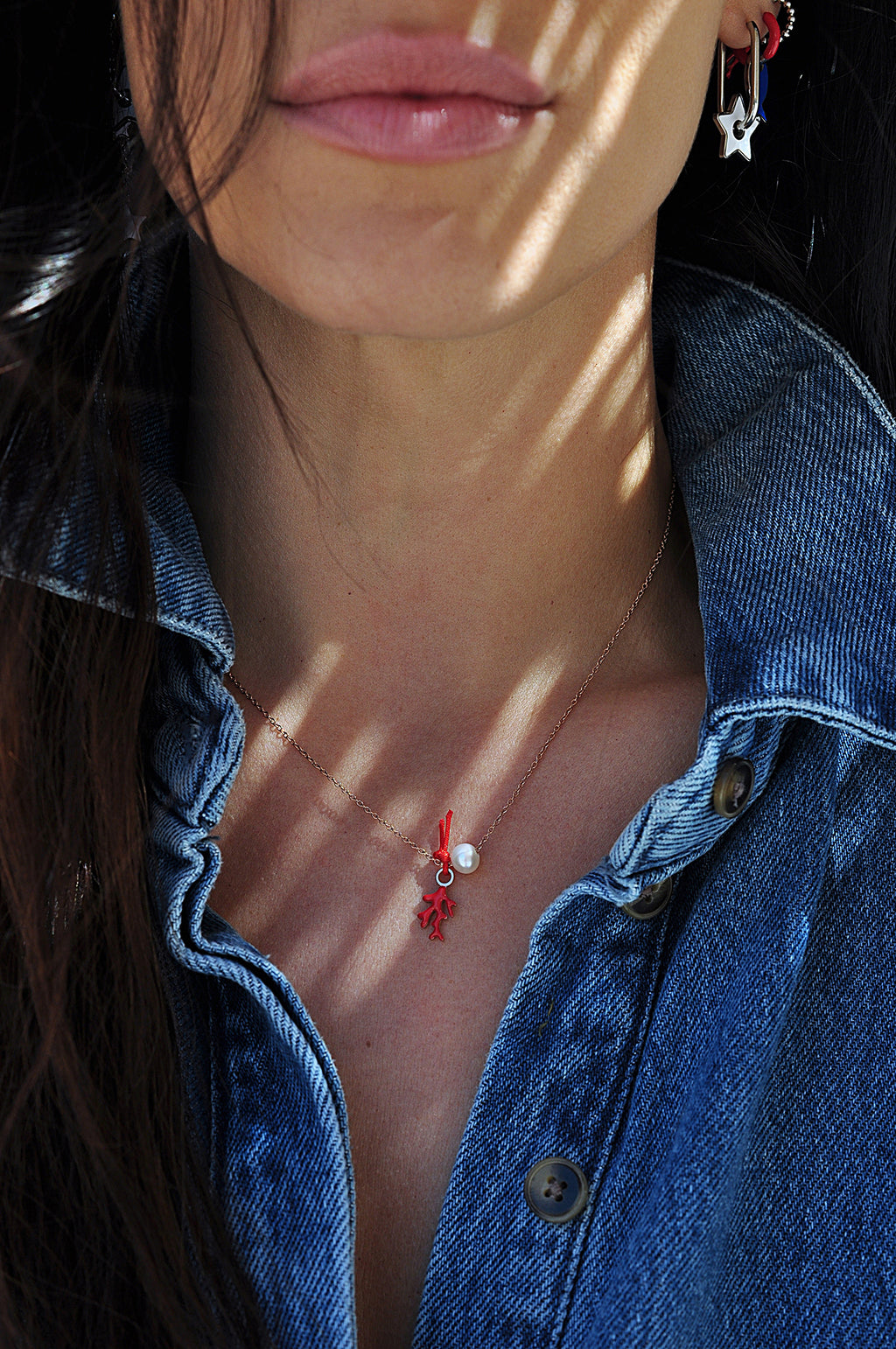 RED CORAL single necklace / RED CORAL jednostruka ogrlica