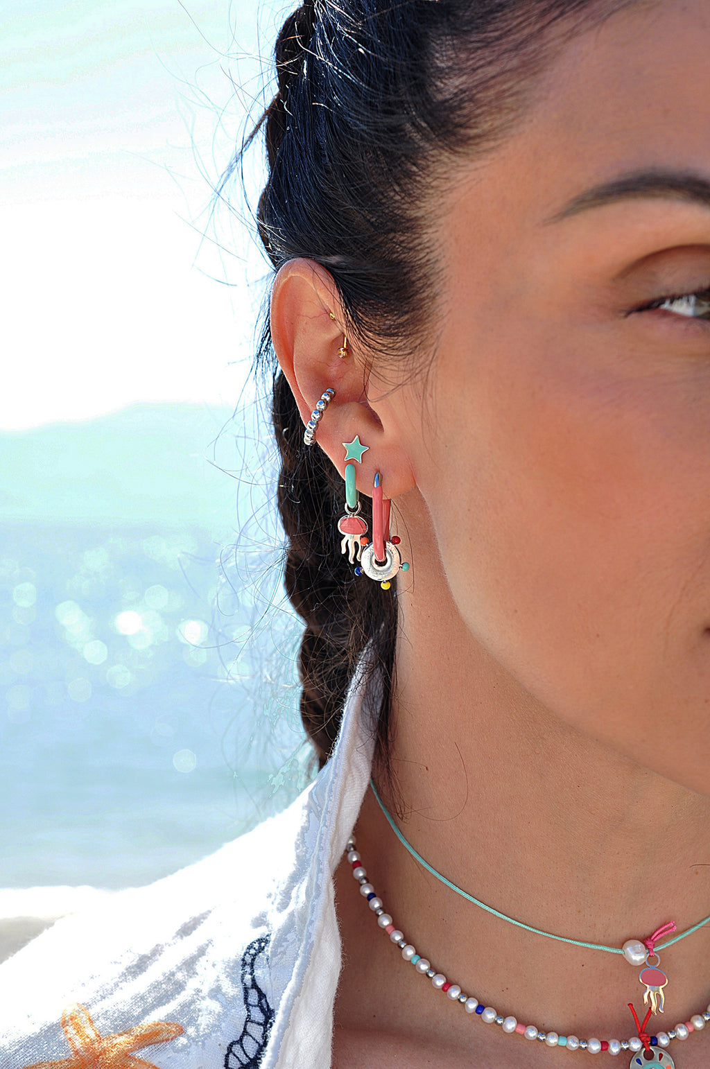 FUNKY JELLY color mini hoops / FUNKY JELLY mini ring u boji