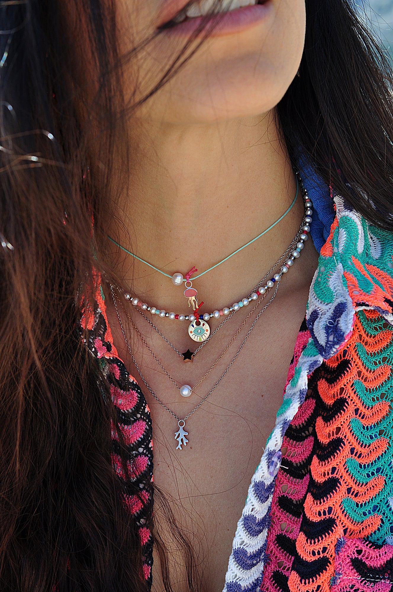 FUNKY SEA BABY string choker / FUNKY SEA BABY ogrlica uz vrat