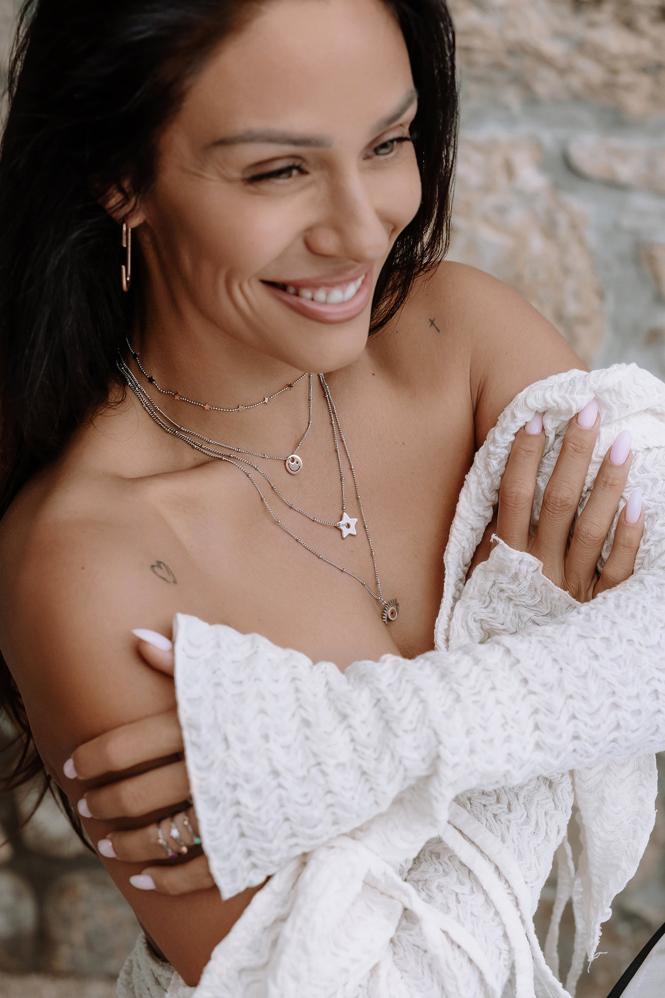 SANTORINI dreifache Halskette / SANTORINI trostruka ogrlica