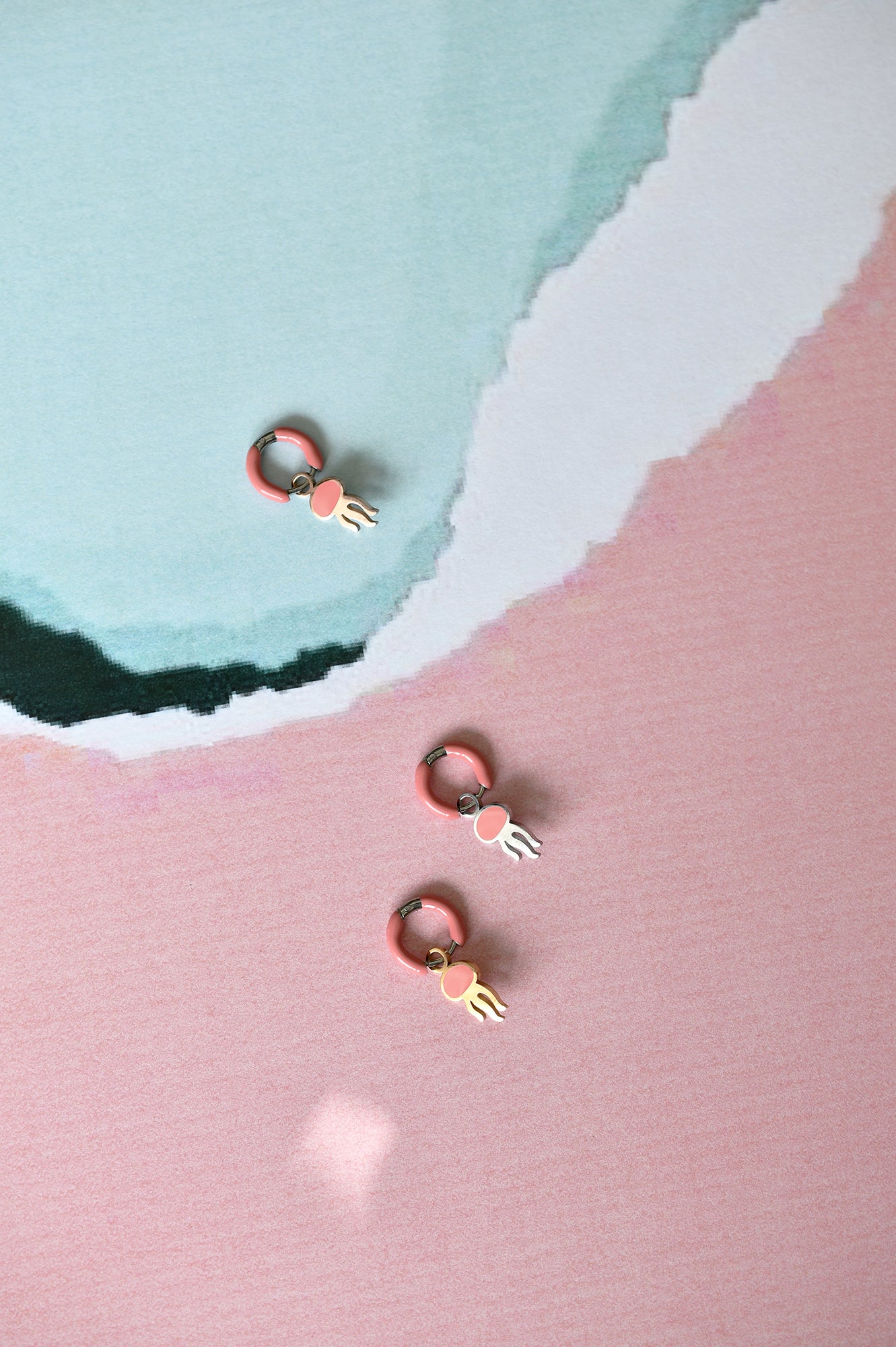 FUNKY JELLY color mini hoops / FUNKY JELLY mini ring u boji