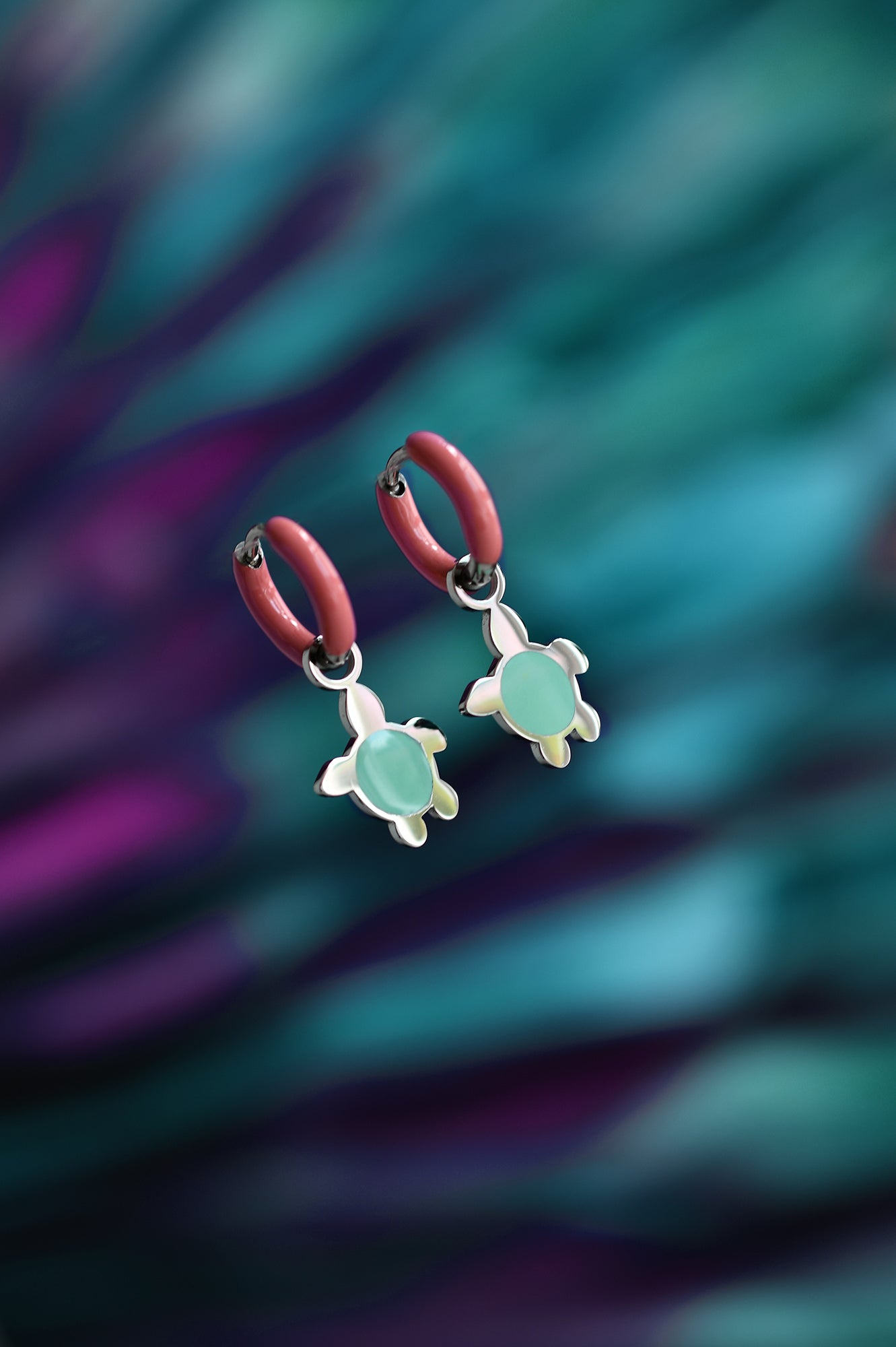 FUNKY TURTLE color mini hoops / FUNKY TURTLE mini ring u boji