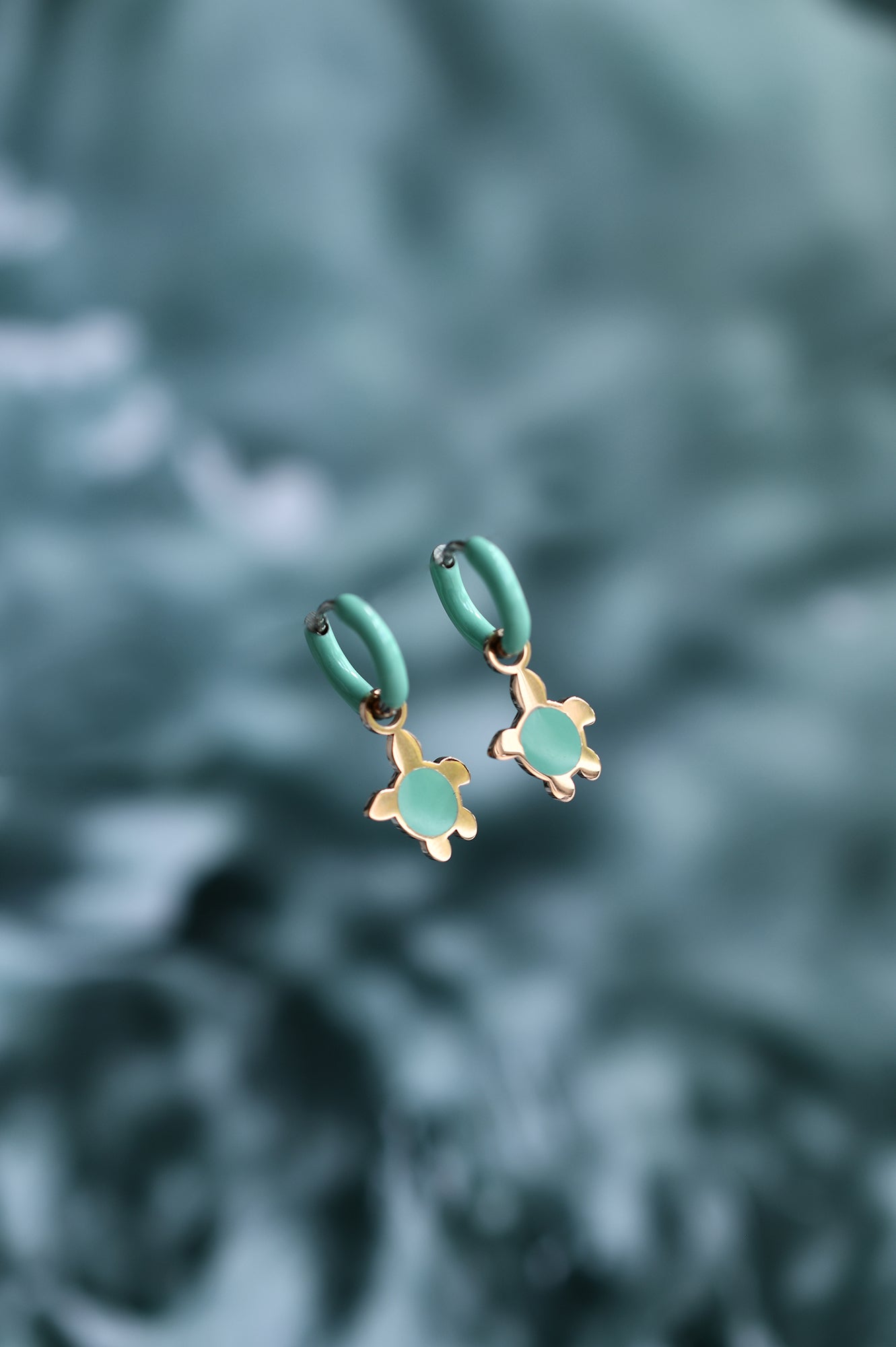 FUNKY TURTLE color mini hoops / FUNKY TURTLE mini ring u boji