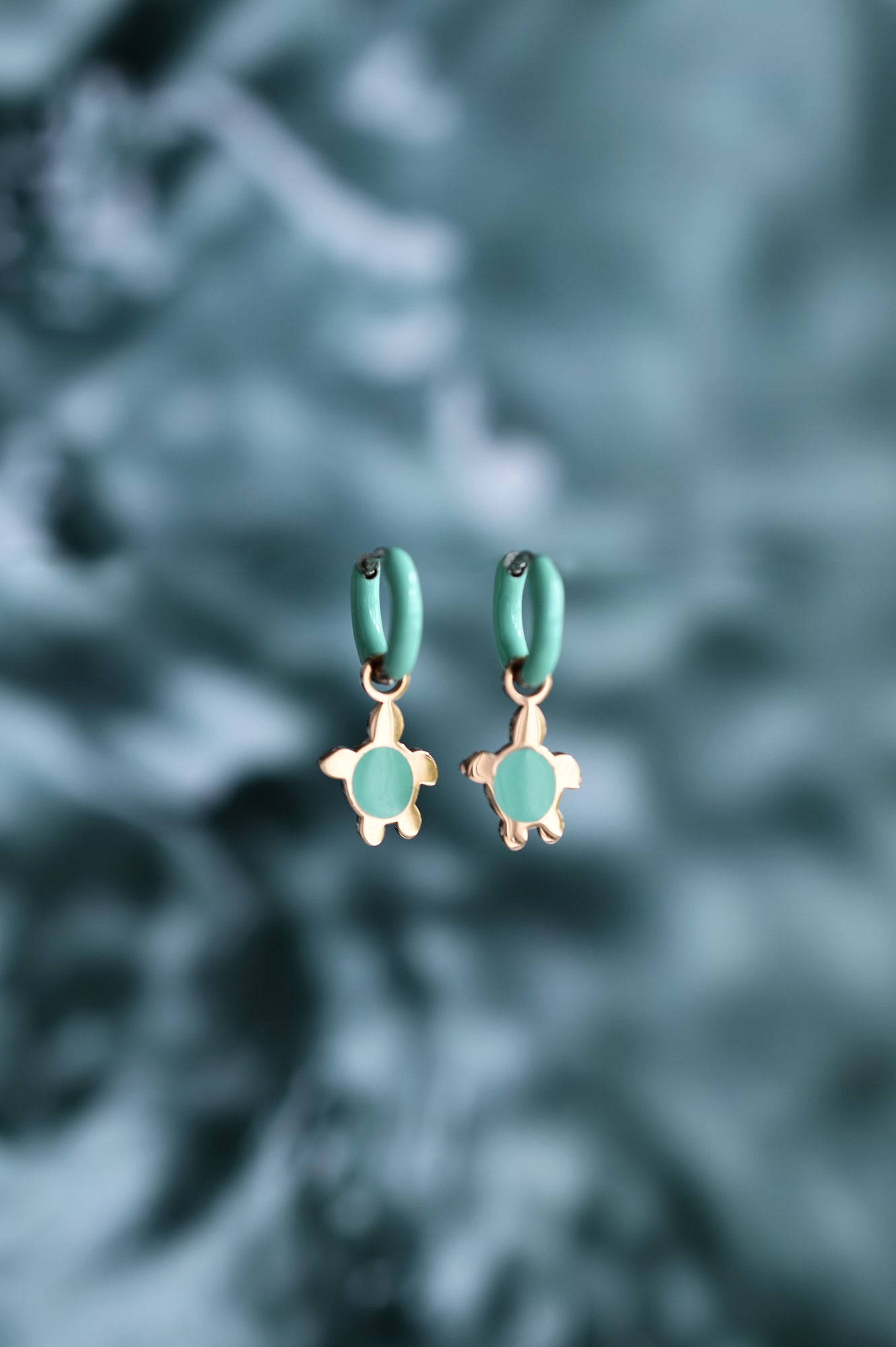 FUNKY TURTLE color mini hoops / FUNKY TURTLE mini ring u boji