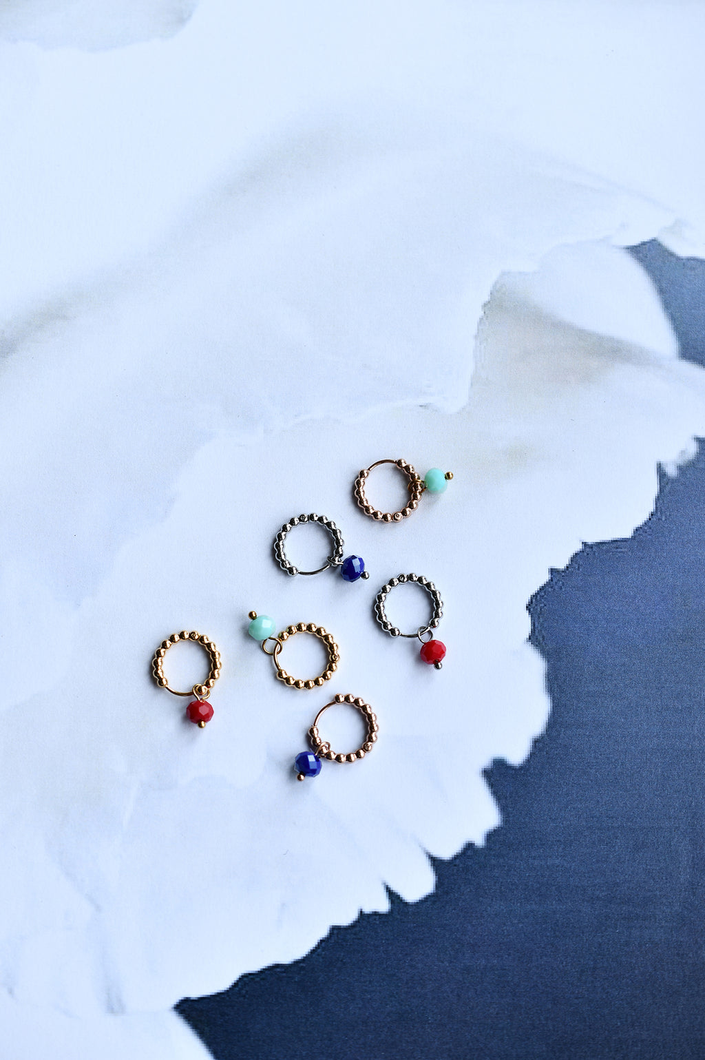 SUMMER STONE dot classic hoops / SUMMER STONE dot classic hoops