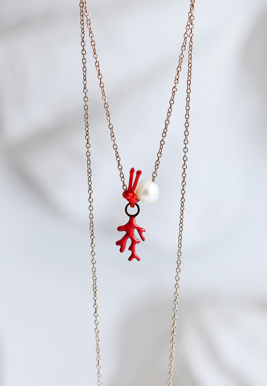 RED CORAL single necklace / RED CORAL jednostruka ogrlica