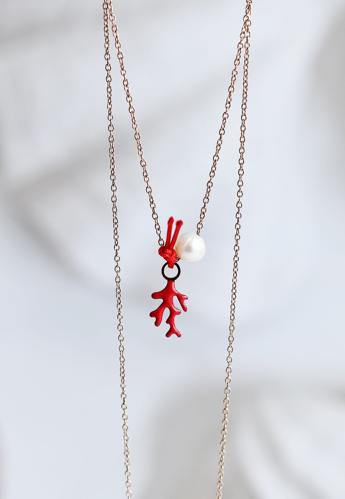 RED CORAL single necklace / RED CORAL jednostruka ogrlica