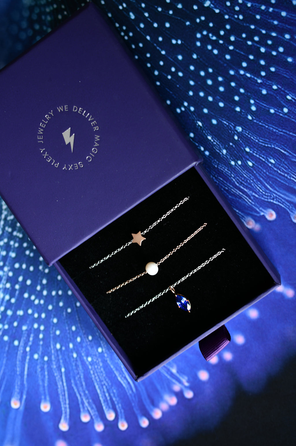 BLUE ROCK triple necklace / BLUE ROCK trostruka ogrlica