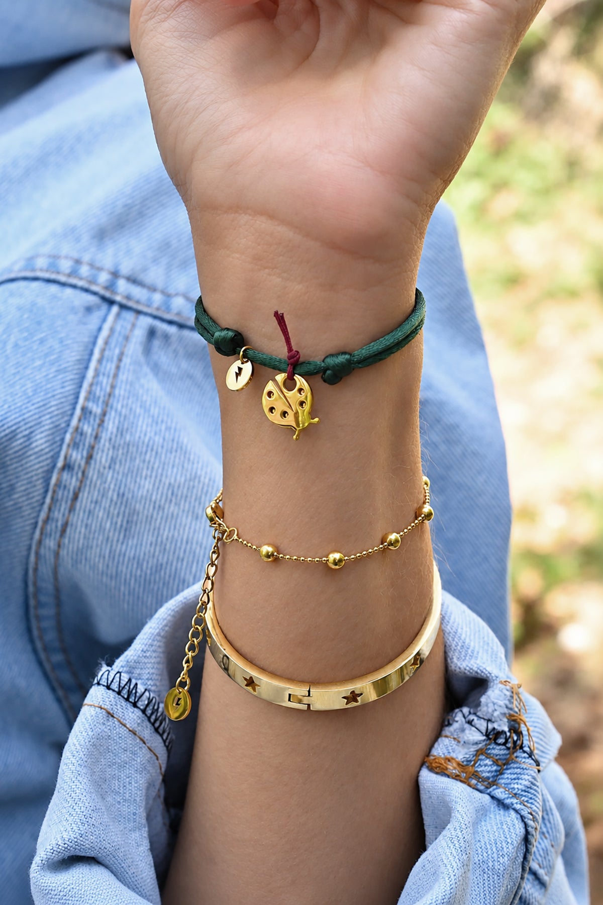 LADYBUG silk string bracelet / LADYBUG narukvica trakica