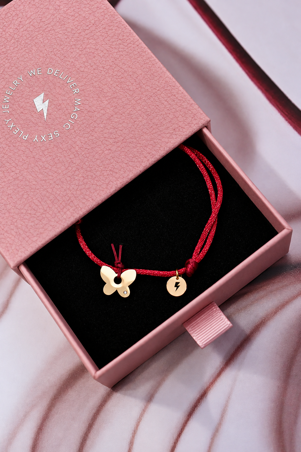 BUTTERFLY silk string bracelet / BUTTERFLY narukvica trakica