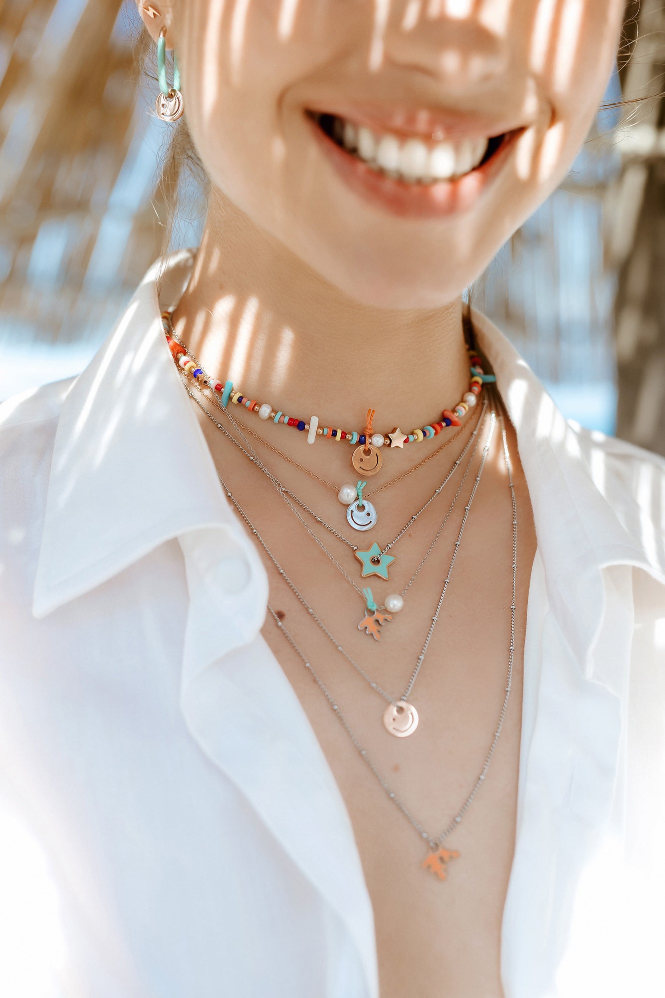 HAPPY PEOPLE triple necklace