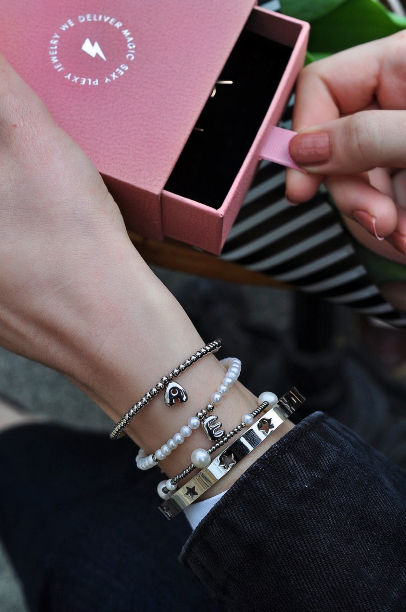 LOVE LETTERS bead bracelet / LOVE LETTERS točkasta narukvica