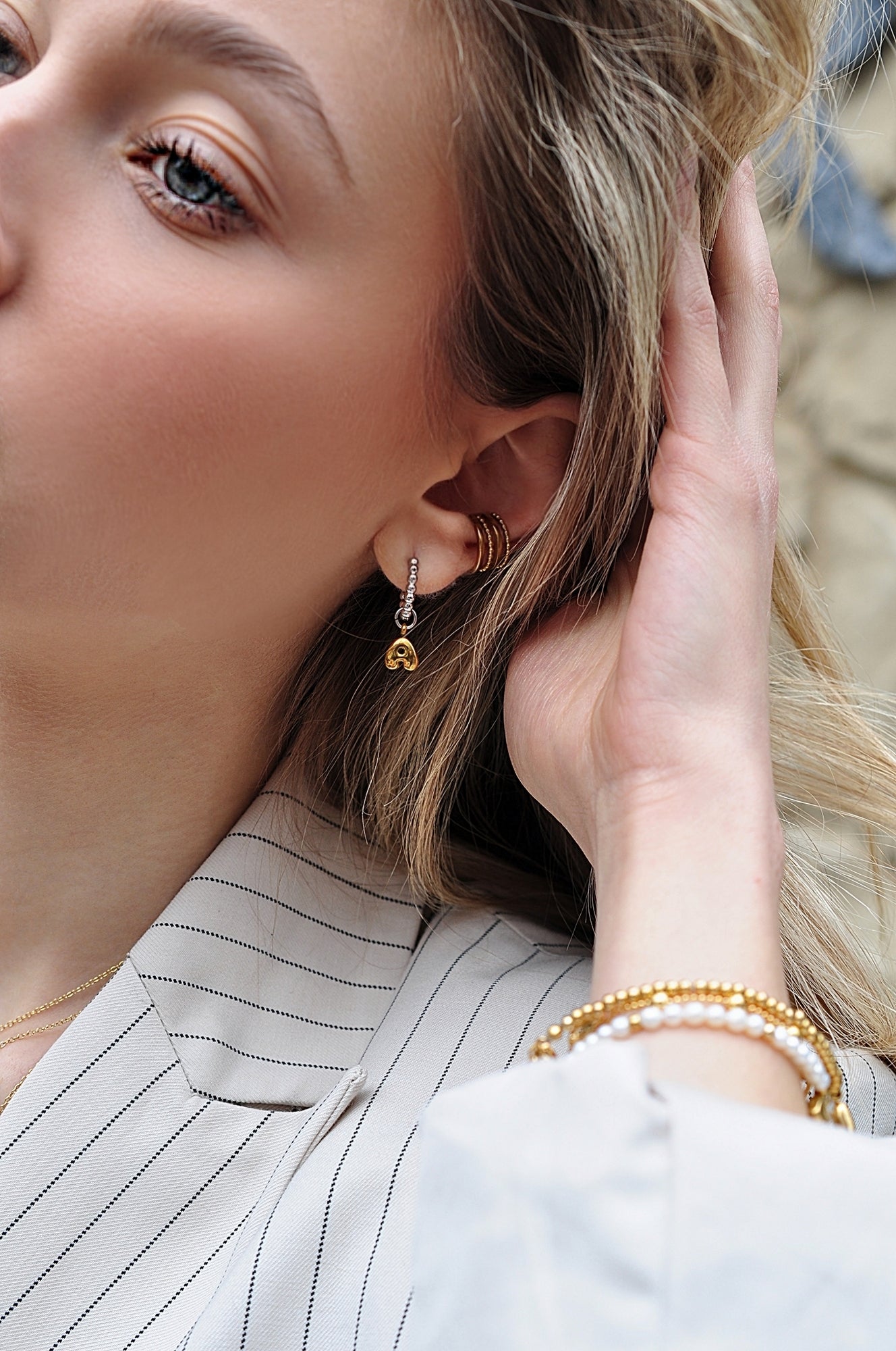 LOVE LETTERS dot classic hoops / LOVE LETTERS dot klasični ringovi