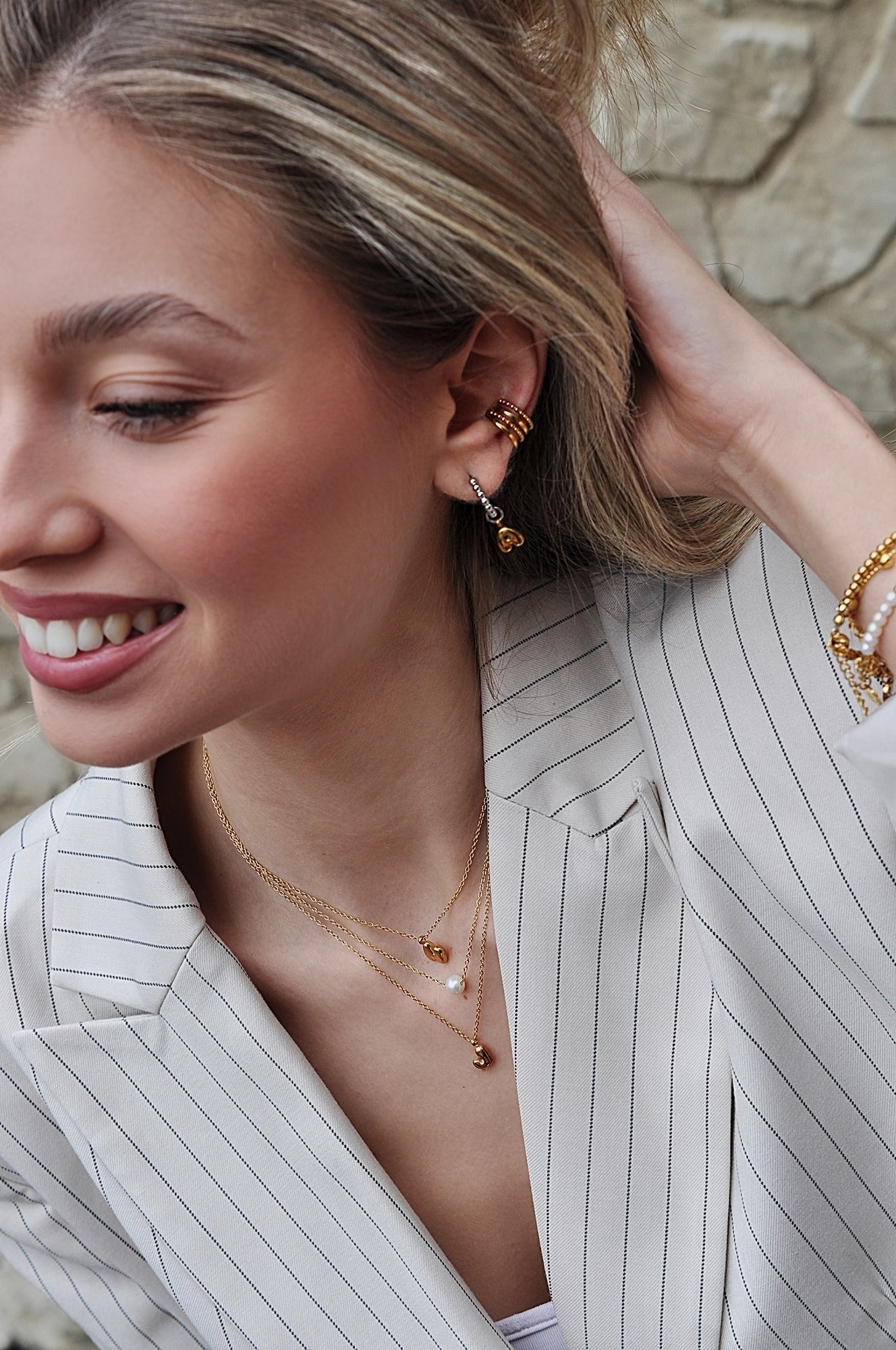 LOVE LETTERS dot classic hoops / LOVE LETTERS dot klasični ringovi